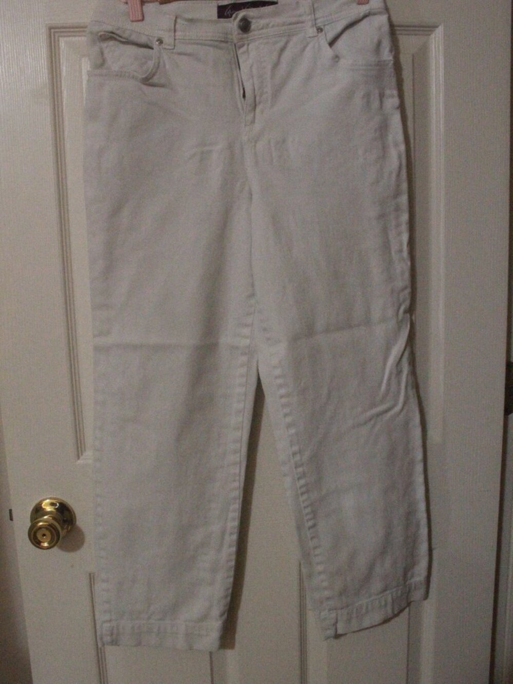 Gloria Vanderbilt White Cropped Denim Jeans Women’s Size 8 (233)